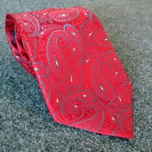 Club Room Red Paisley Tie